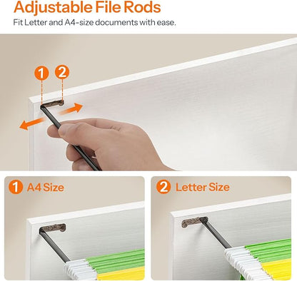 HOOBRO 3 Drawer File Cabinet - Image 7