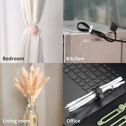 20pcs Silicone Cable Ties, Reusable Cable Management Organizer, Wire - Image 5