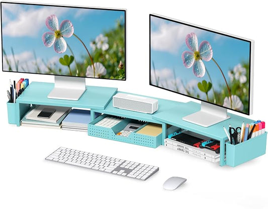 OPNICE Desk Organizers and Accessories, Dual Monitor Stand Riser by OPNICE