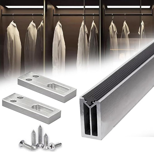 Square Closet Rods-Cuttable, Removable-Heavy Duty Black Wardrobe Rods and by Unknown