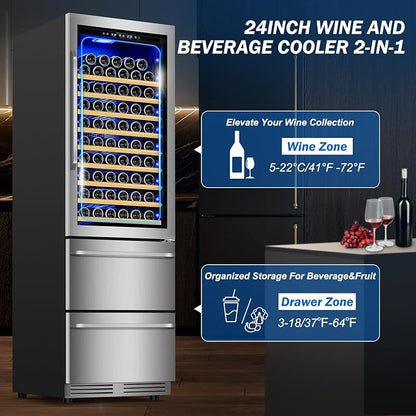 24 Inch Wide Wine and Beverage Refrigerator - Image 2