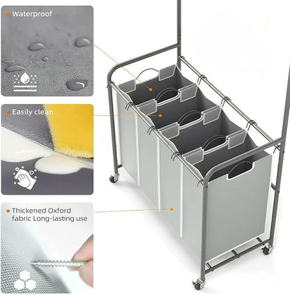 ROMOON Rolling Laundry Basket Organizer - Image 2