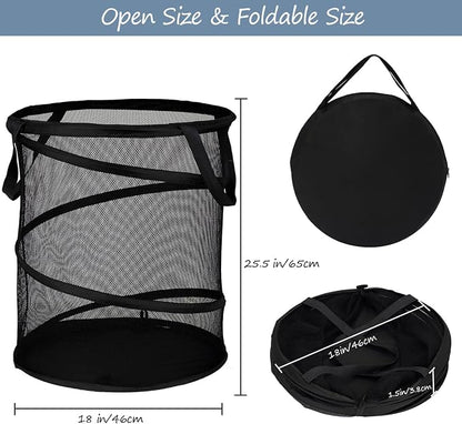 BATTOO Mesh Collapsible Laundry Baskets, Foldable Pop Up Laundry Hamper - Image 2