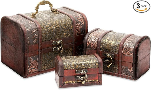 Juvale Wooden Treasure Chest Set by Juvale