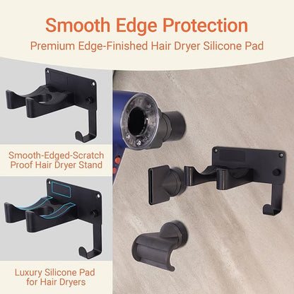 Hair Dryer Holder, Hair Dryer Holder Wall Mounted Self Adhesive Hairdryer - Image 2