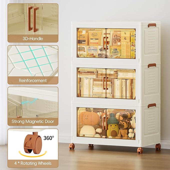 JEKO&JEKO 324 Qt Extra Large Plastic Storage Cabinets - Image 3