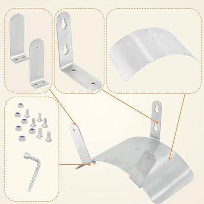 Gardzen Stainless Steel Hose Holder, Wall Mount Garden Hose Bracket Hanger - Image 3