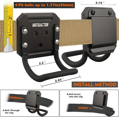 MUTUACTOR Hammer Holder Belt Clip, Non-Slip Tough Tool Clip Drill Holder - Image 5