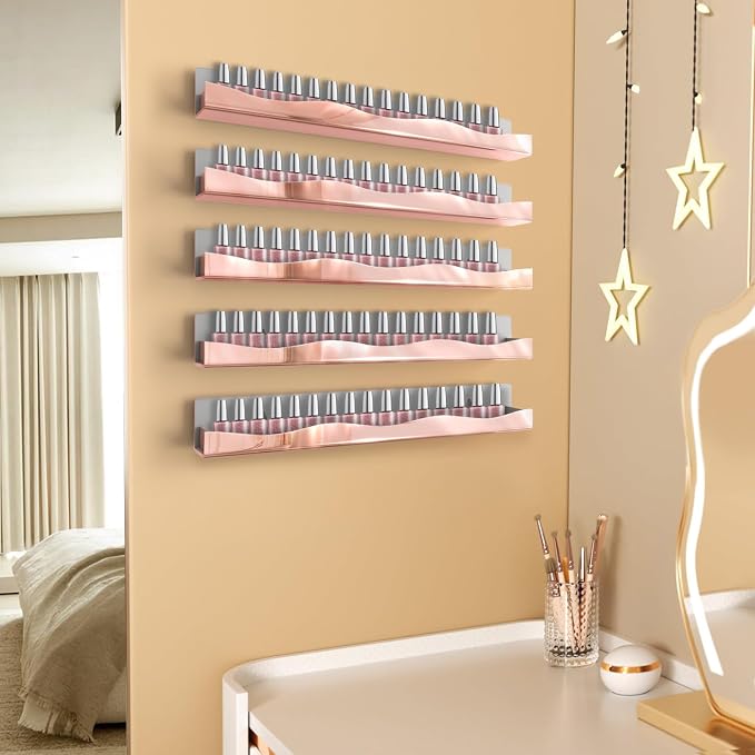 Wall-Mounted Nail Polish Organizer Rack - Image 2
