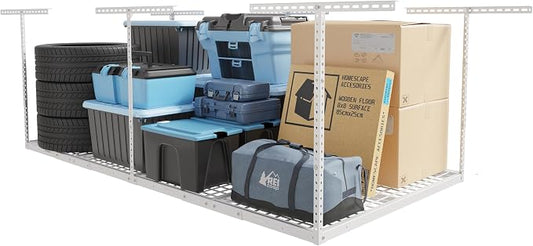 FLEXIMOUNTS 4x8 Overhead Garage Storage Rack, Adjustable Organization System by FLEXIMOUNTS