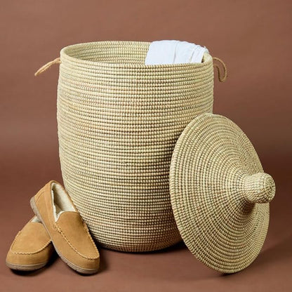 Tall Large Decorative Wicker Storage Basket by Senegalo