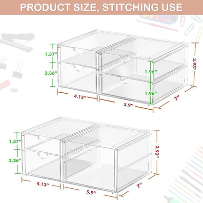 2 Pack Desk Organizers, Makeup Organizer Storage - Image 3