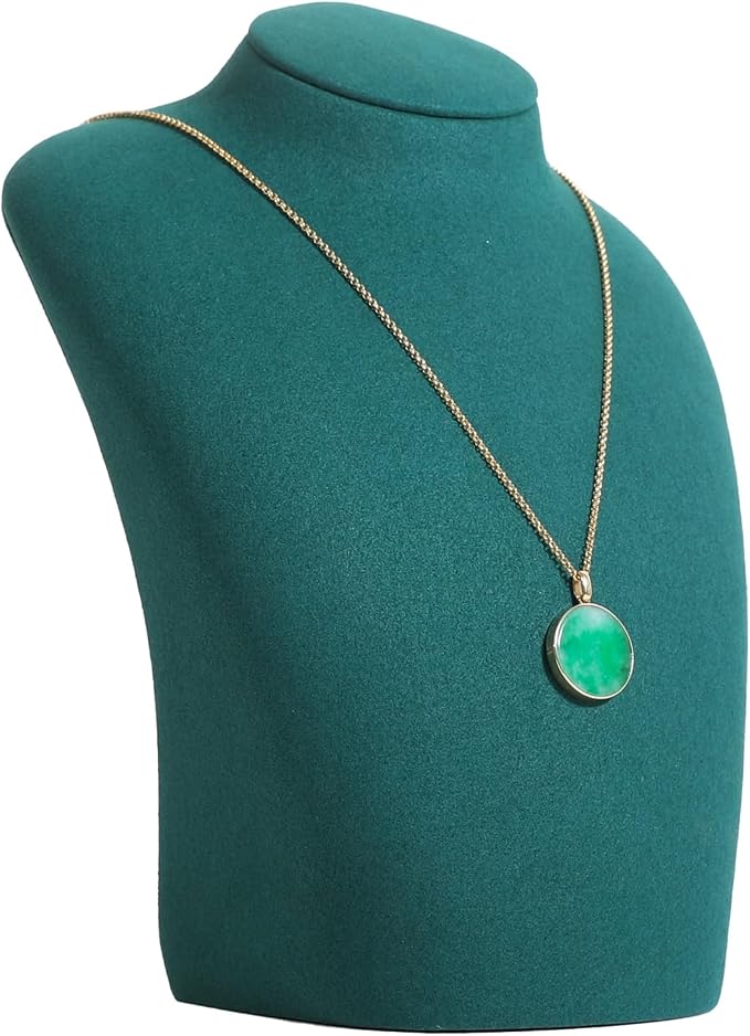 GemeShou Green necklace hanger jewelry organizer, Velvet jewelry stand necklace by GemeShou