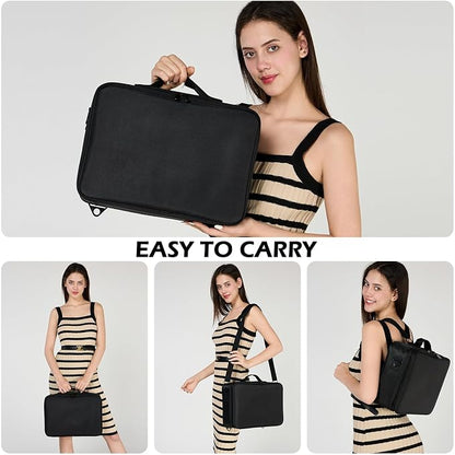 gzcz Large Capacity Travel Makeup Train Case, Professional Cosmetic Bags - Image 6