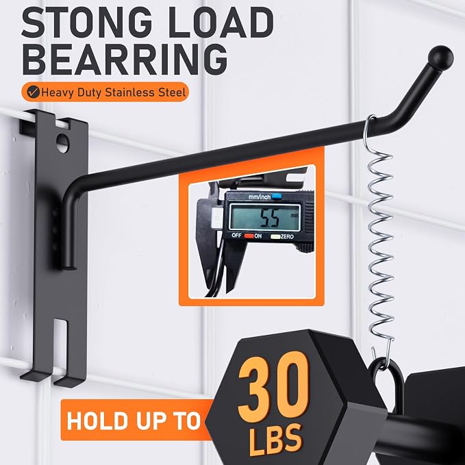 INCLY 6 Inch Gridwall Hooks, 60 Pack Heavy Duty Black Display Hooks - Image 5