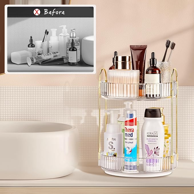 360 Rotating Makeup Organizer - Image 2
