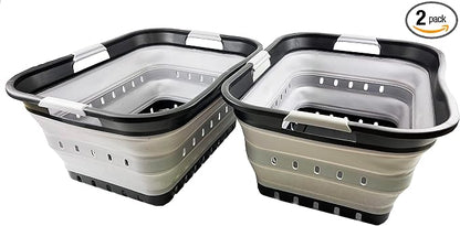 SAMMART 42L Collapsible Plastic Laundry Basket by SAMMART