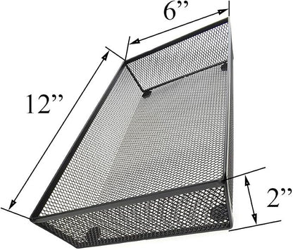 HAHIYO Stackable Mesh Tray Cup 12 x 6 x 2 inches Sturdy Container - Image 3