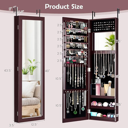HAPPYGRILL Wall Mounted Jewelry Cabinet - Image 7