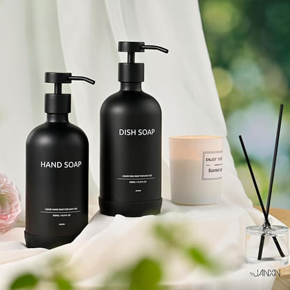 Glass Kitchen Soap Dispenser Set - Image 7