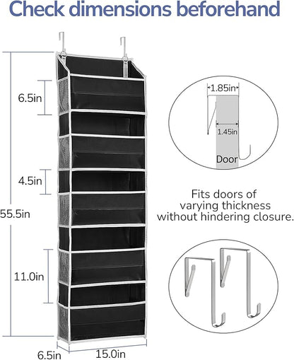 ULG 1 Pack Over The Door Organizer – 5 Shelf Door Organizer Hanging & 10 Side - Image 4