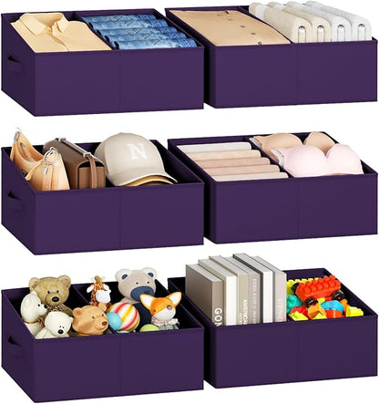 DIMJ Large Closet Shelf Organizer Bins 6 Packs by DiMJ