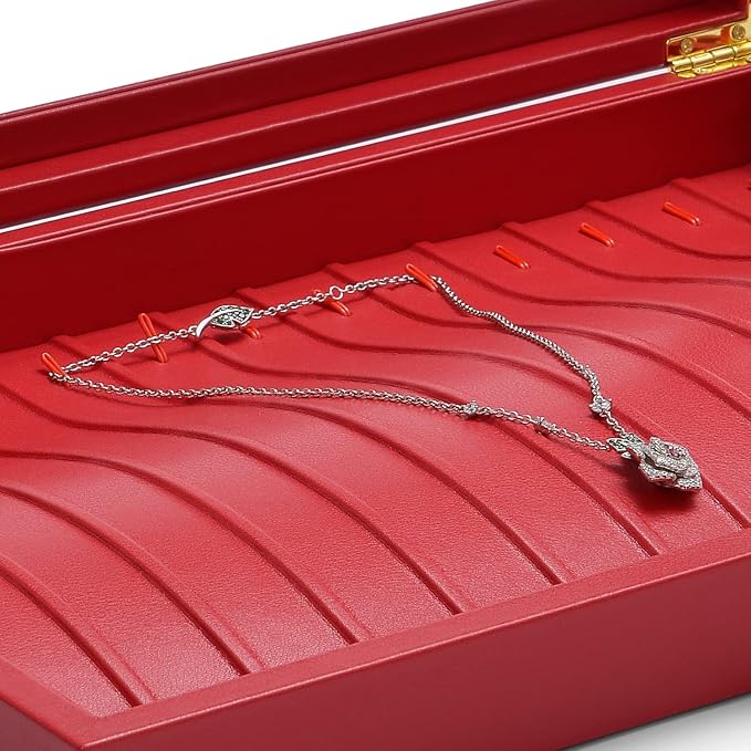 Oirlv Luxury Leather Necklace Bracelet Organizer Tray - Image 5