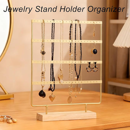Earring Organizer Stand for Women, 4 Tier Tall Jewelry Holder Organizer Rack - Image 2