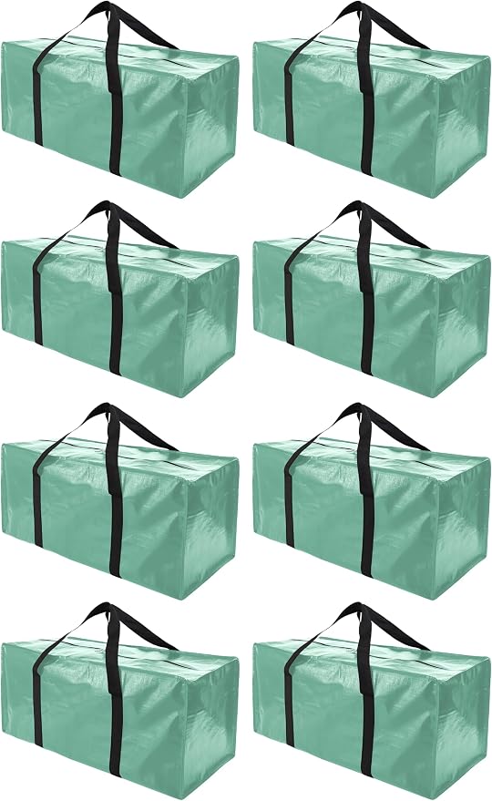Extra Large Moving Bags with Zippers & Carrying Handles, Heavy-Duty Storage Tote by PANDA+JOYS