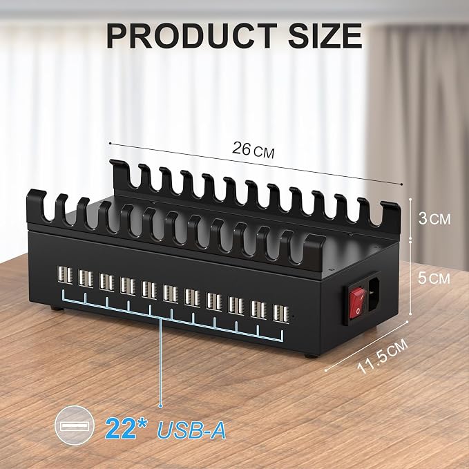 300W USB Charging Station, ALI SEA 22 Port USB Fast Charging Station - Image 7