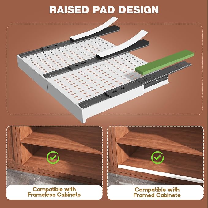 2 Pack Pull Out Cabinet Organizer Expandable Width and Depth, Slide Out Drawers - Image 2