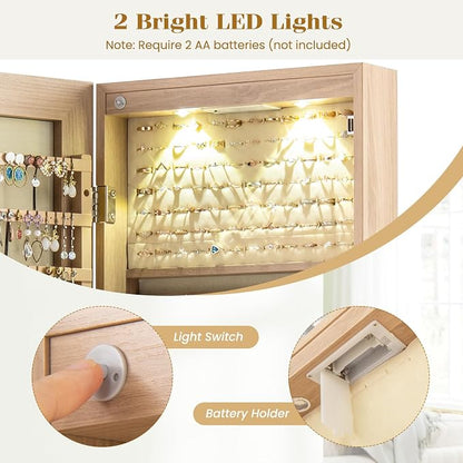 Giantex Wall or Door Mounted Jewelry Armoire - Image 4