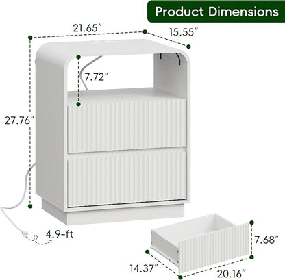 White Nightstands Set of 2 - Image 2
