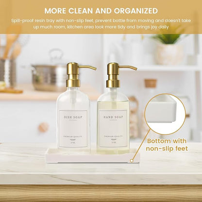 Glass Soap Dispenser for Kitchen, Farmhouse Dish Soap Dispenser&Hand Soap - Image 5