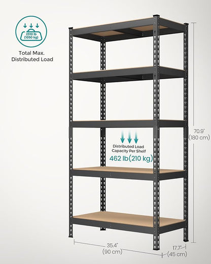 SONGMICS 5-Tier Storage Shelves, Load 2310 lb, Boltless Assembly, Adjustable - Image 3