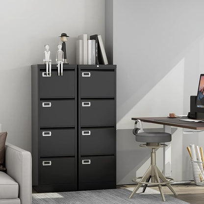 4 Drawer File Cabinet, Vertical Filing Cabinets - Image 7