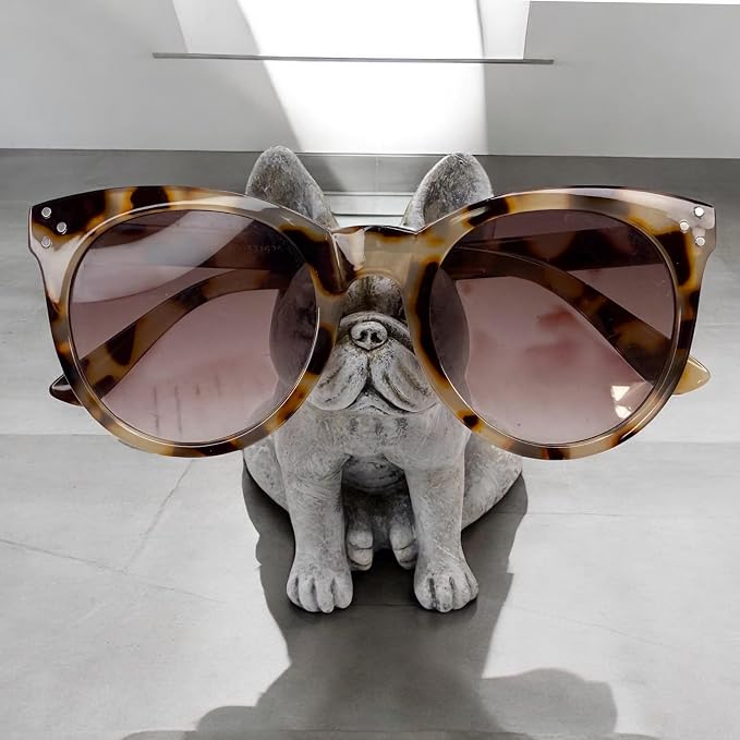 Top Brass Cute French Bulldog Eyeglass Holder – Whimsical Reading Glasses Stand - Image 7