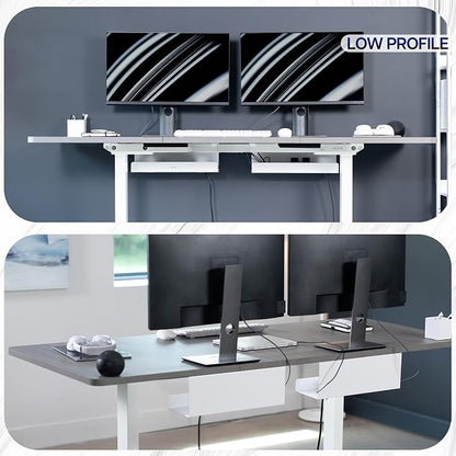 VIVO Under Desk 17 inch Extra Deep Cable Management Trays, Power Strip Holders - Image 7