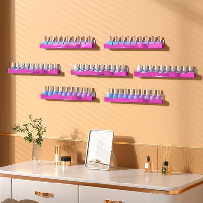 YMVV Wall-Mounted Nail Polish Organizer Rack - Image 6