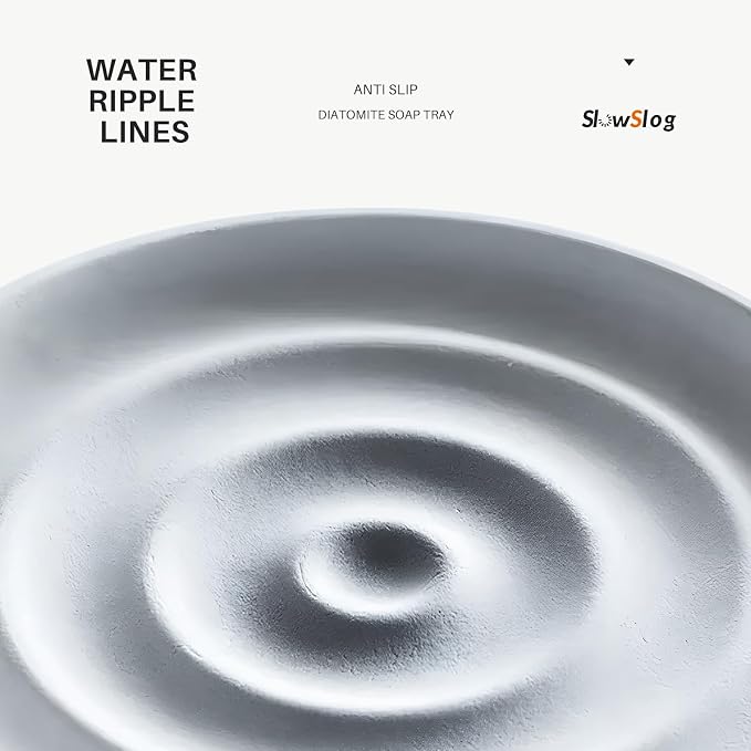 Diatomite Soap Dish Holder, Water Absorbent Stone Soap Dish, Quick Dry Stone - Image 4