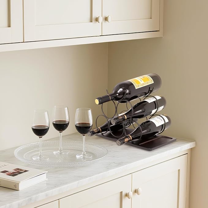 Countertop Wine Rack, Small Wine Rack and Wine Bottle Holder - Image 2
