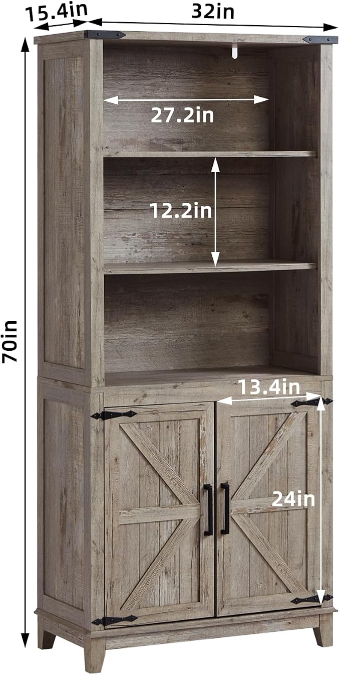 5 Tier Bookshelf 70in Tall Bookcase - Image 3