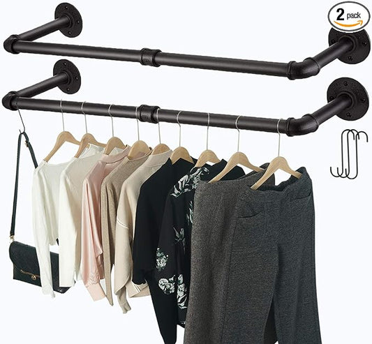 Industrial Pipe Clothes Rack by Crehomfy