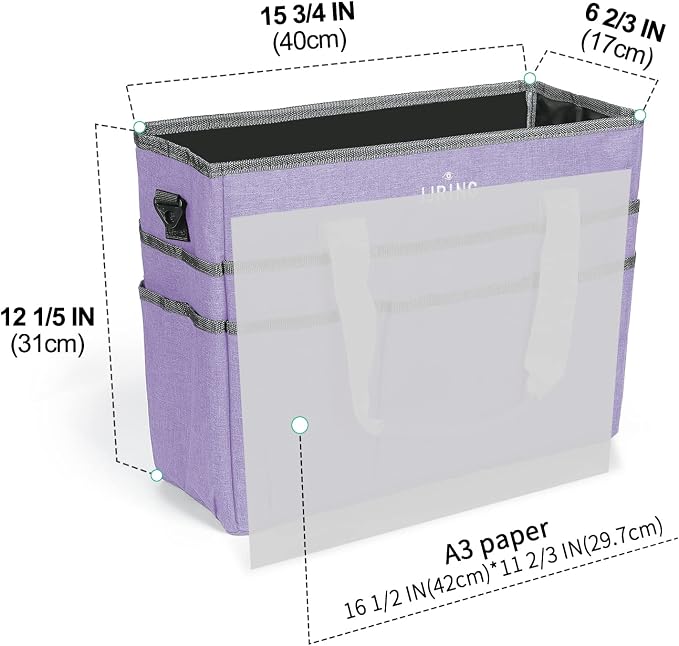 JJRING Craft Organizer Tote Bag, Large Art Storage Caddy - Image 2