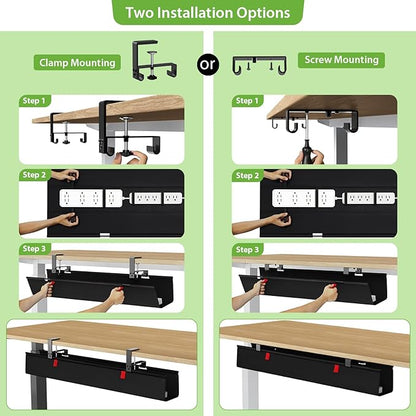 KEEGH Large 36" Under Desk Cable Management Tray - Image 6