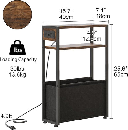Narrow Side Table, Slim End Tables - Image 2
