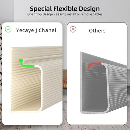 YECAYE 157in Cable Management, Cord Organizer, Easy Install Self-Adhesive Cable - Image 7