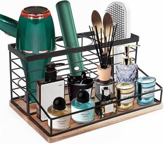 Hair Tool Organizer, Movable Hair Dryer Holder, Hair Styling Tools Storage by Siyzda