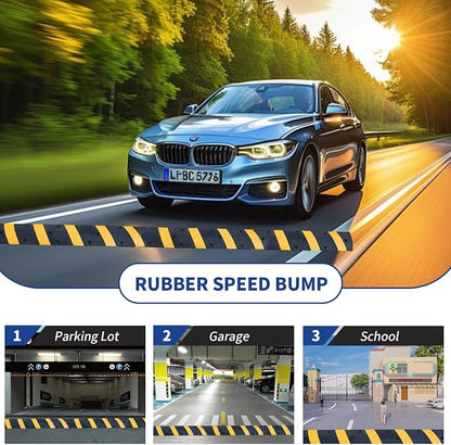 BESEA 6FEET Heavy Duty Rubber Speed Bump, Road Parking, Parking Lot - Image 5