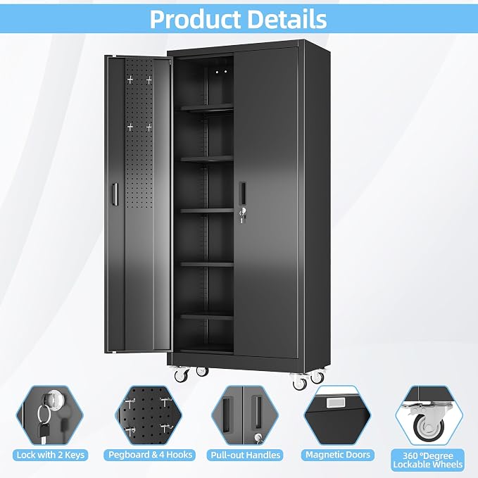 Metal Garage Storage Cabinet - Image 6